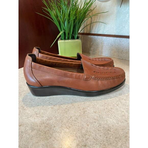 New SAS Weave 7.5 Brown Chesnut Loafers Women's Slip-On Shoe - Picture 4 of 9